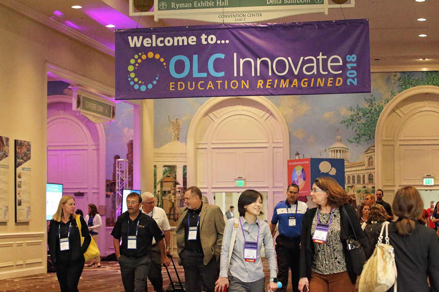 OLC Innovate 2018 hallway banner